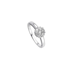 Diamant Blüten Ring - 0,50 ct - Weißgold