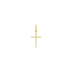 Diamond Kreuz Anhänger - 0,06 ct - Gelbgold