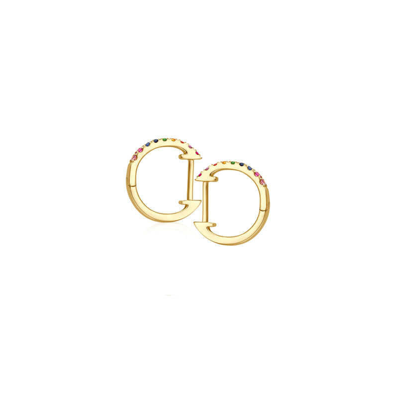 Rainbow Hoops - 1,0 cm - Gelbgold