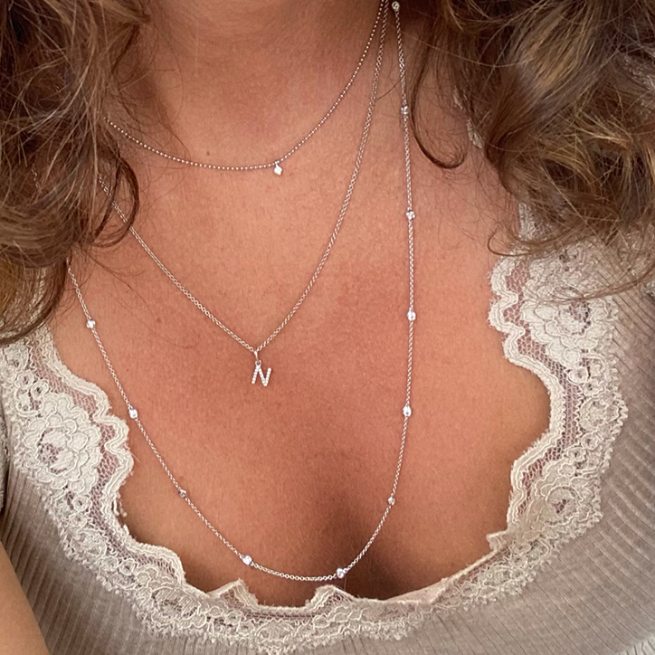 Multi Diamond Necklace - 0,70 ct - Weißgold