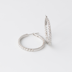 Diamond Hoops - 2 cm - Weissgold