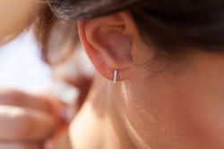 Diamond Hoops - 1,0 cm - Weißgold