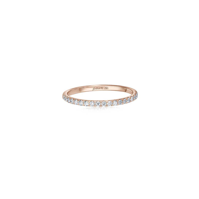 Halb-Memoire Diamant Ring - 0,20 ct - Roségold