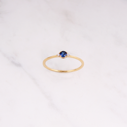 Delicate Saphir Diamant Ring - Gelbgold