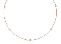Five Diamond Necklace - 0,25 ct  - Roségold