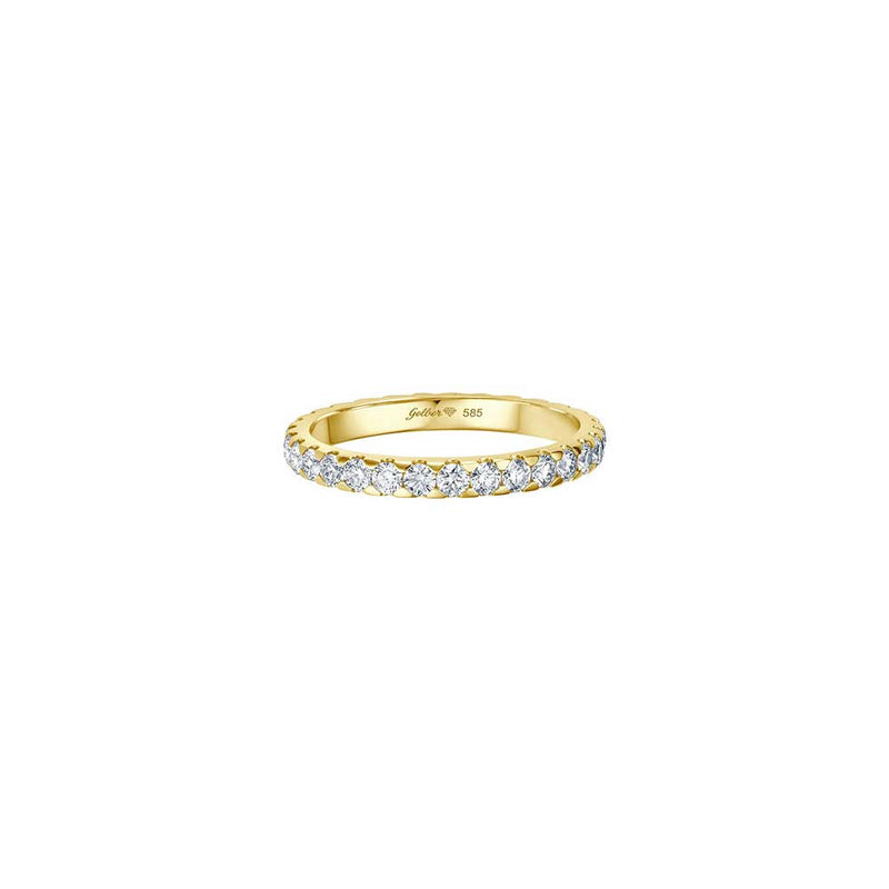 Voll-Memoire Diamant Ring - 1,05 ct - Gelbgold