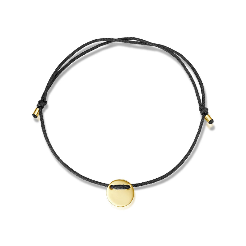 Mini-Plate Stoff Armband - for Him - Gelbgold