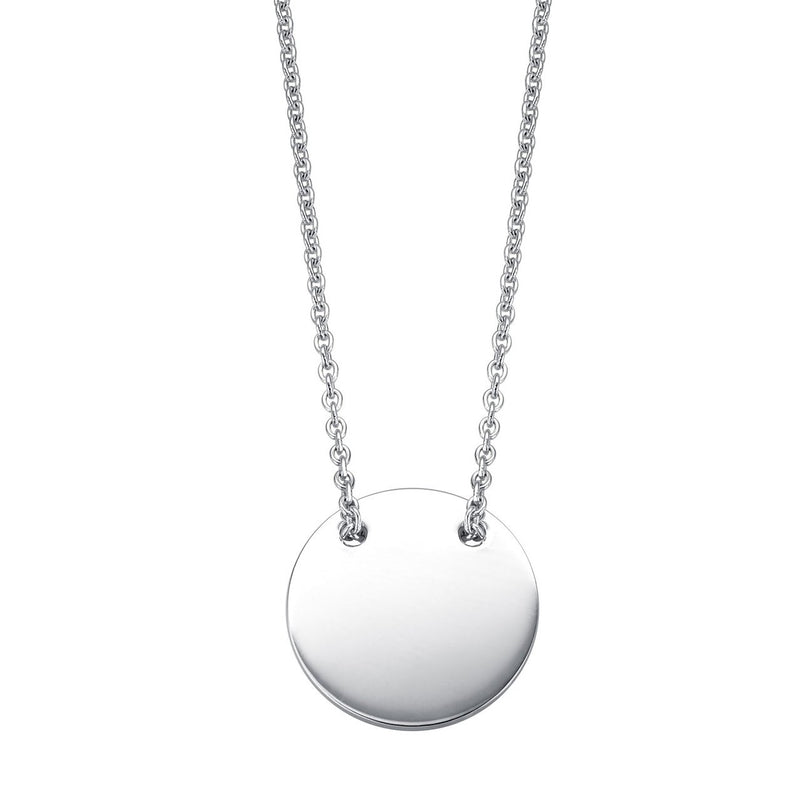 Plate Halskette - Weissgold