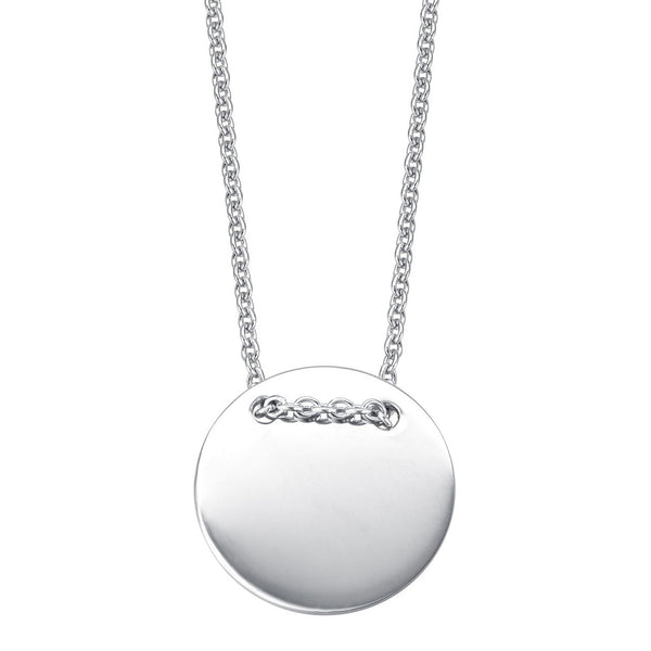 Plate Halskette - Weissgold