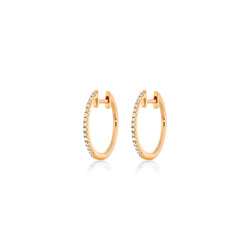 Diamond Hoops - 1,5 cm - Roségold