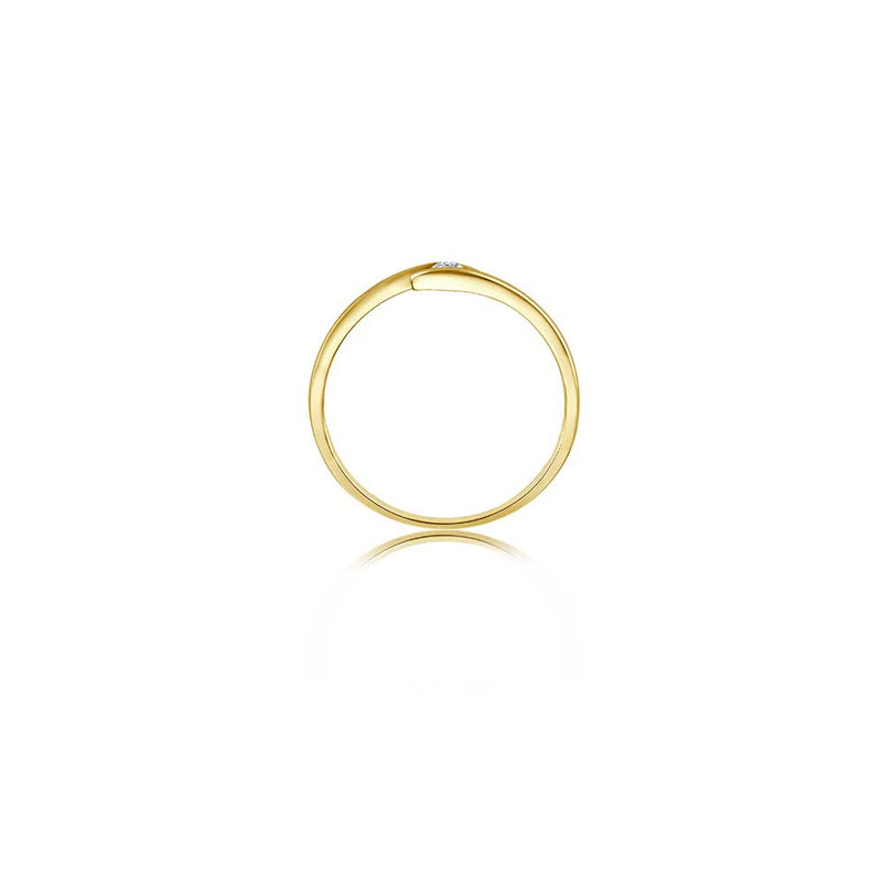 Zen Diamond Ring - 0,05 ct - Gelbgold