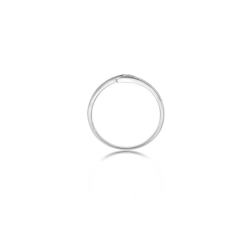 Zen Diamond Ring - 0,05 ct - Weißgold