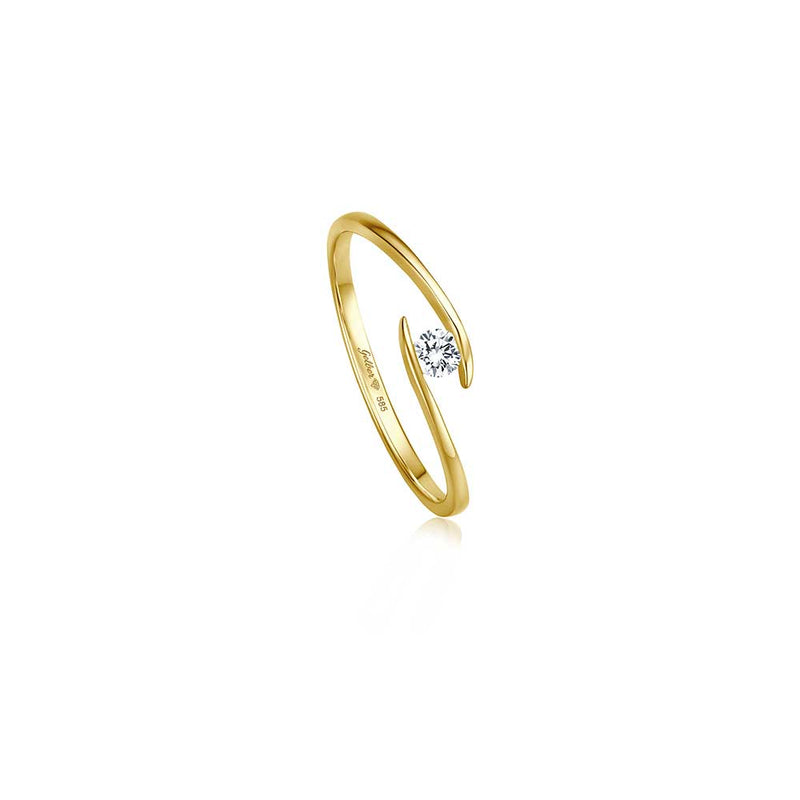 Zen Diamond Ring - 0,10 ct - Gelbgold