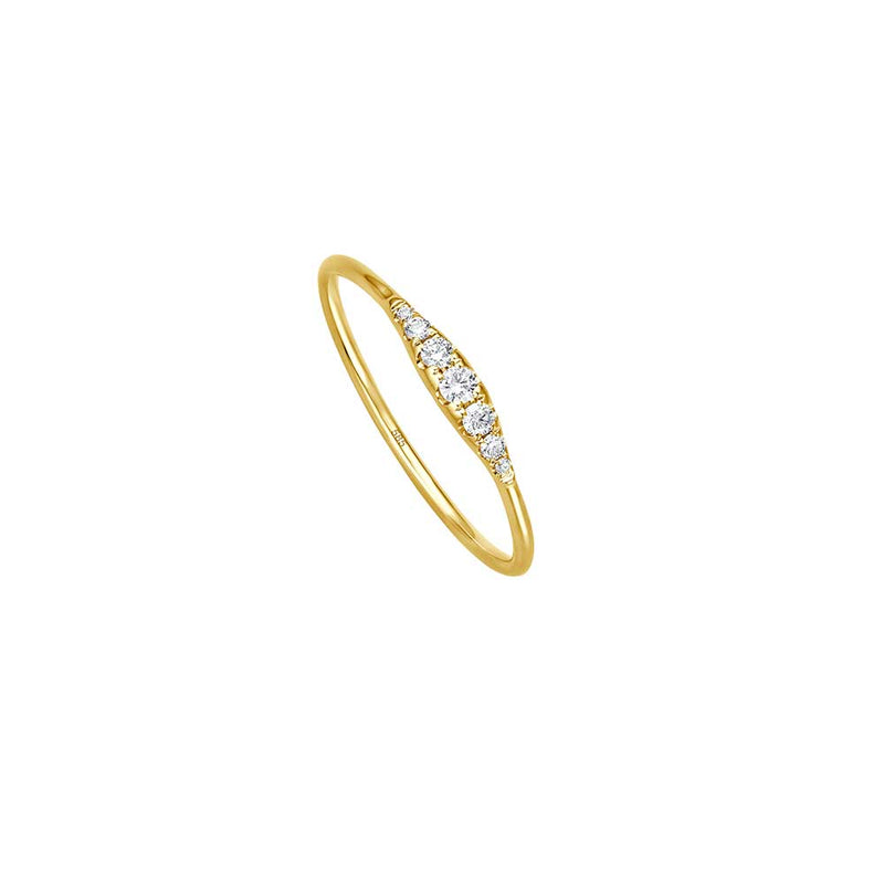 Minimal Diamond Ring - Gelbgold mit Brillanten