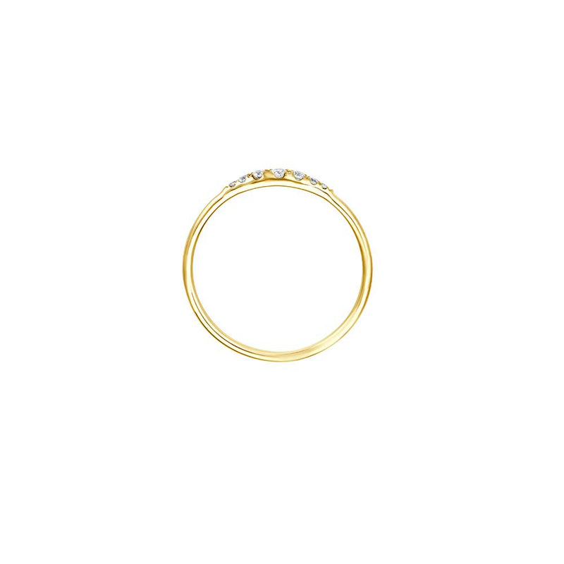 Minimal Diamond Ring - Gelbgold mit Brillanten