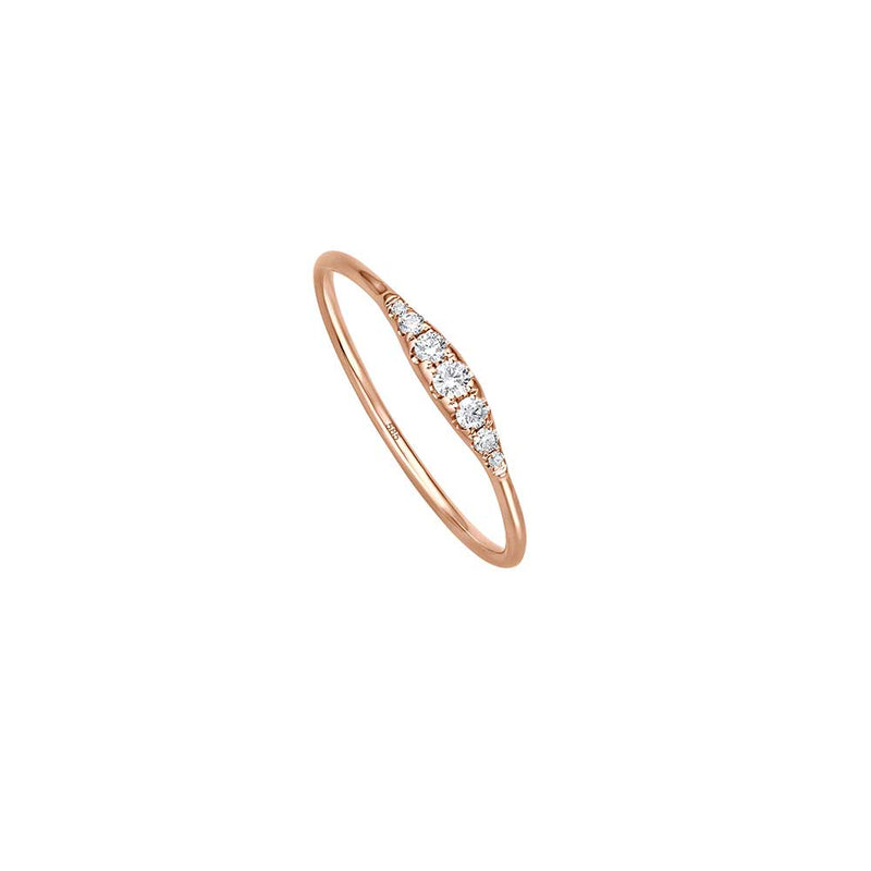 Minimal Diamond Ring - Roségold mit Brillanten