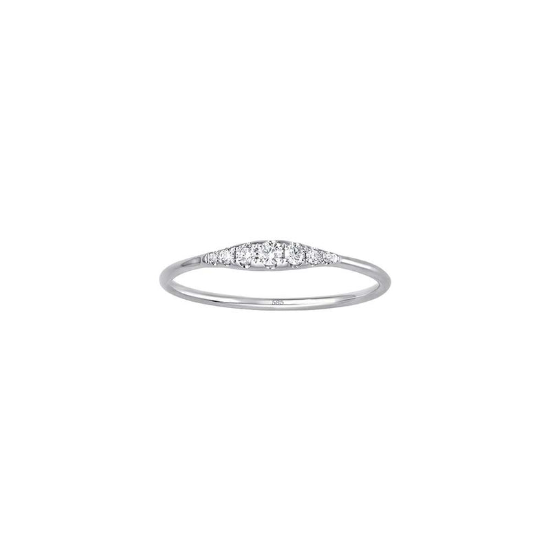 Minimal Diamond Ring - Weissgold mit Brillanten