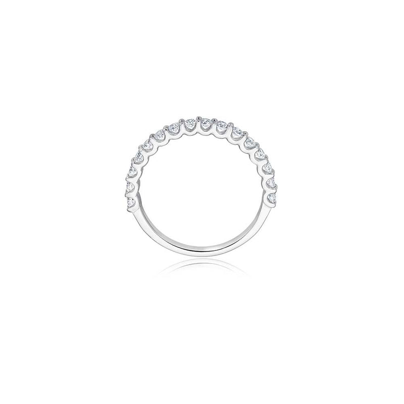 Halb-Memoire U-Setting Diamant Ring - 0,55 ct - Weißgold