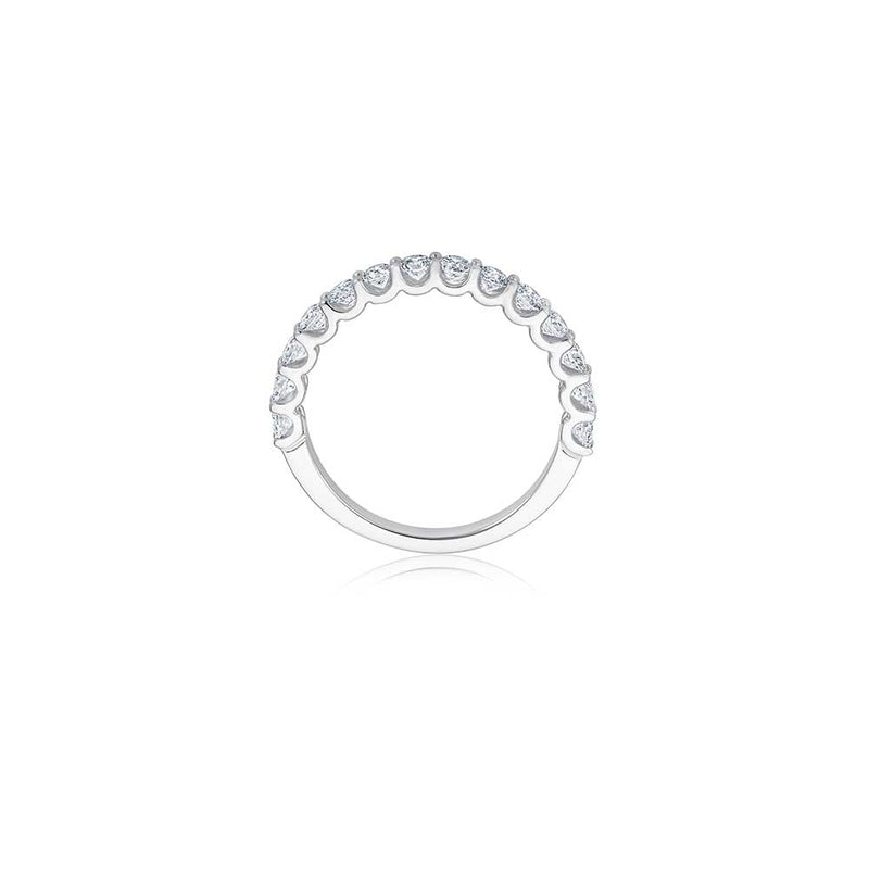 Halb-Memoire U-Setting Diamant Ring - 0,75 ct - Weißgold