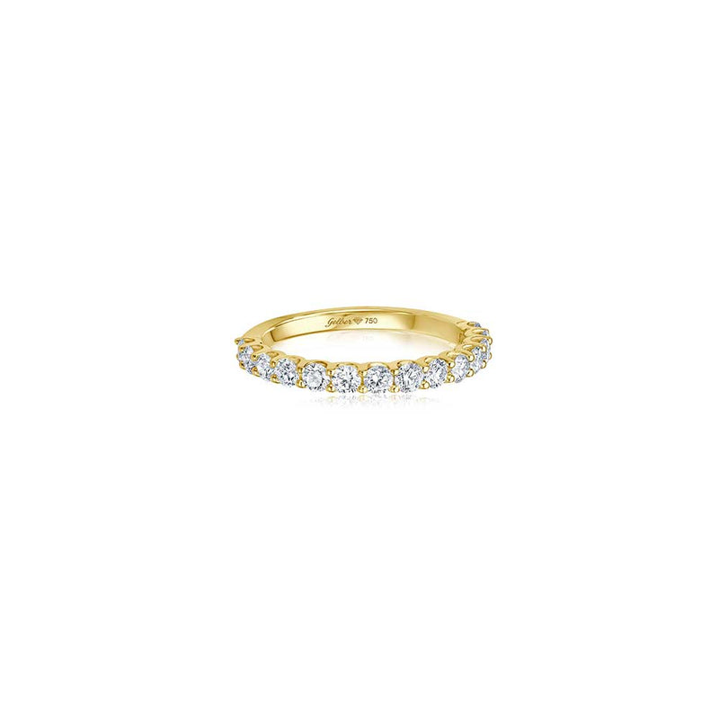 Halb-Memoire U-Setting Diamant Ring - 0,75 ct - Gelbgold