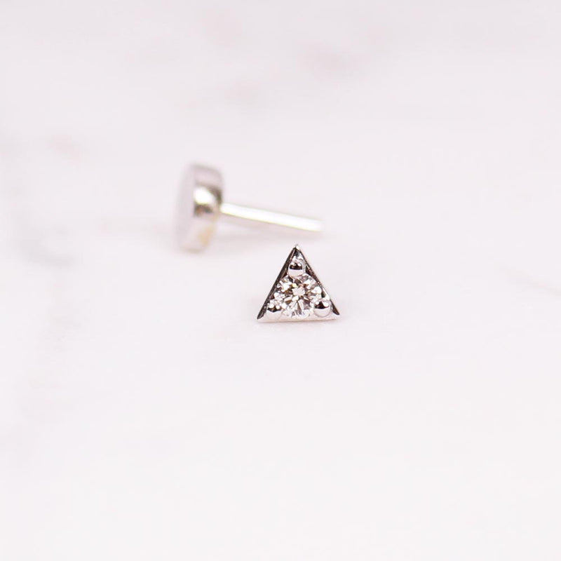 Diamond Triangle Piercing - 0,03 ct - Weißgold