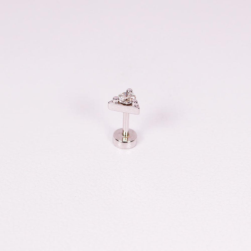 Diamond Triangle Piercing - 0,10 ct - Weißgold