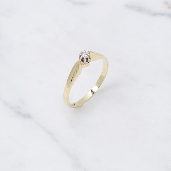 Vintage Ring Brillant - Gelbgold