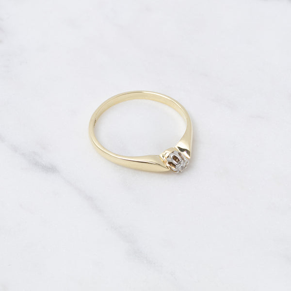 Vintage Ring Brillant - Gelbgold