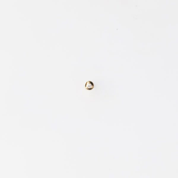 Diamond Triangle Piercing - 0,03 ct - Gelbgold