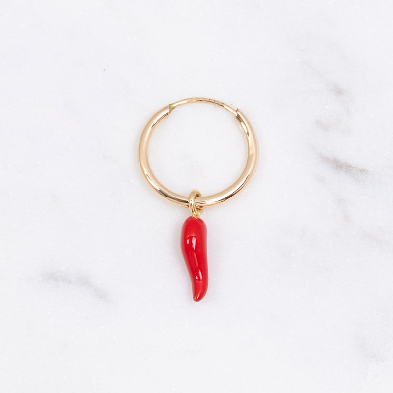 Hot Chilli Emaille Hoop - Gelbgold