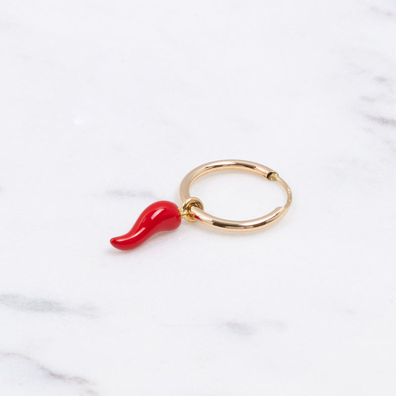 Hot Chilli Emaille Hoop - Gelbgold
