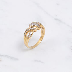 Vintage Ring Diamant Twisted - Gelbgold