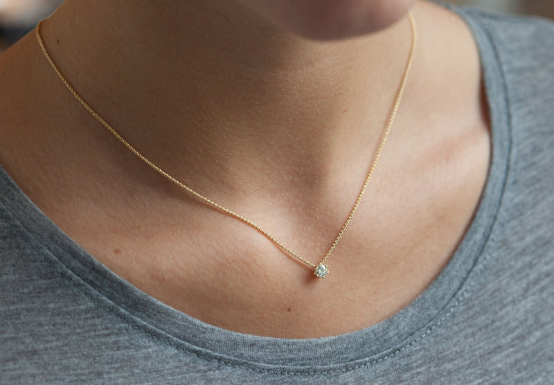 Solitaire Necklace - Gelbgold mit 0,20 ct Brillant Lupenrein