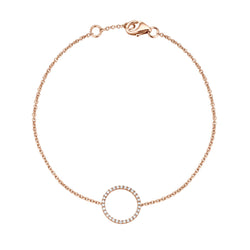 Circle Bracelet - Rosegold mit Brilanten