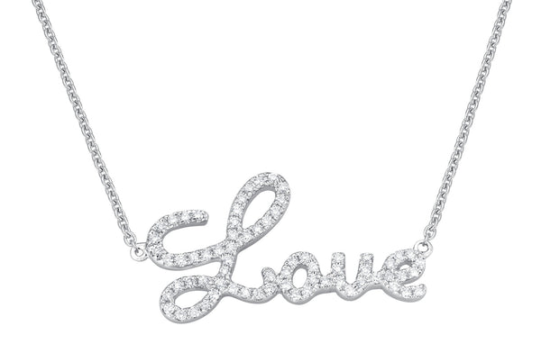 Love Chain - Halskette in Weissgold mit Brillanten